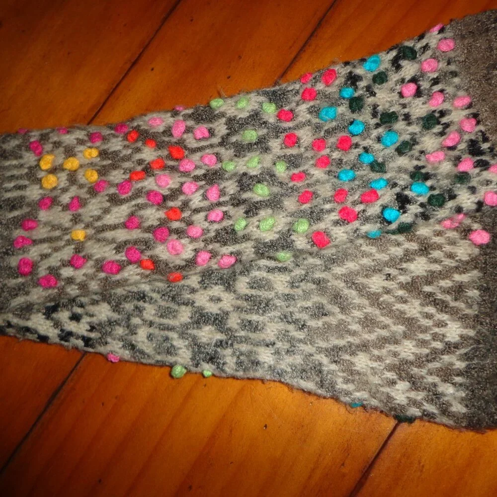 Anthropologie DYANI ARM WARMERS by Cecilia Prado Grey Multi Knit O/S